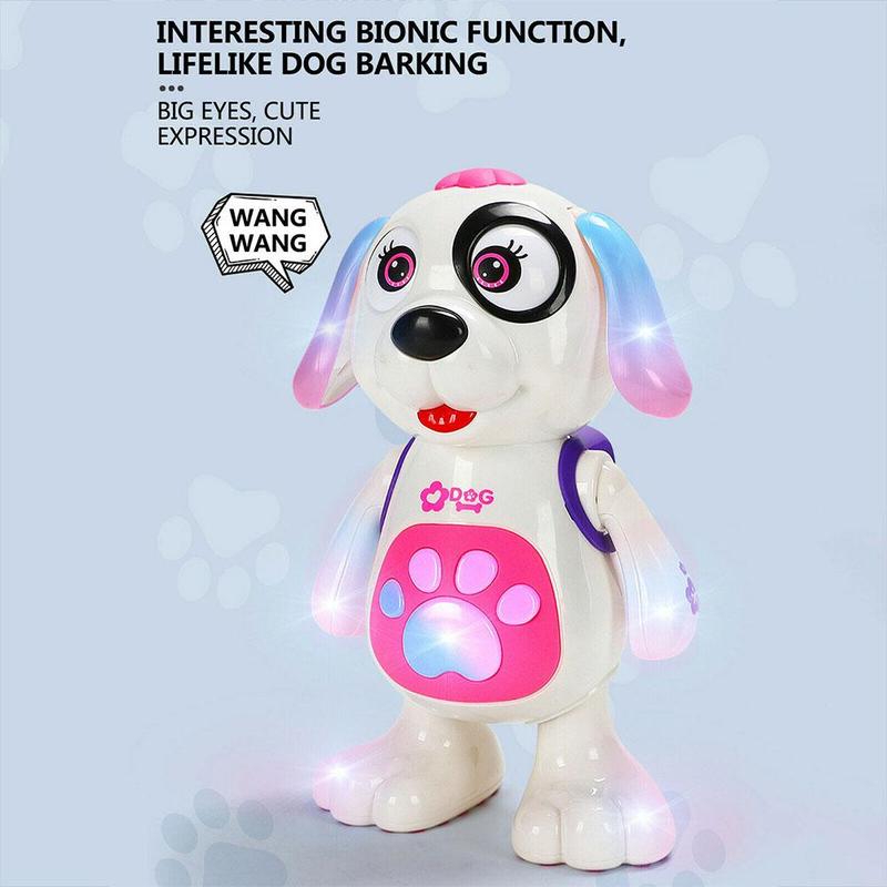 Juguete eléctrico para perro, música, baile ligero, caminar, Perro Robot