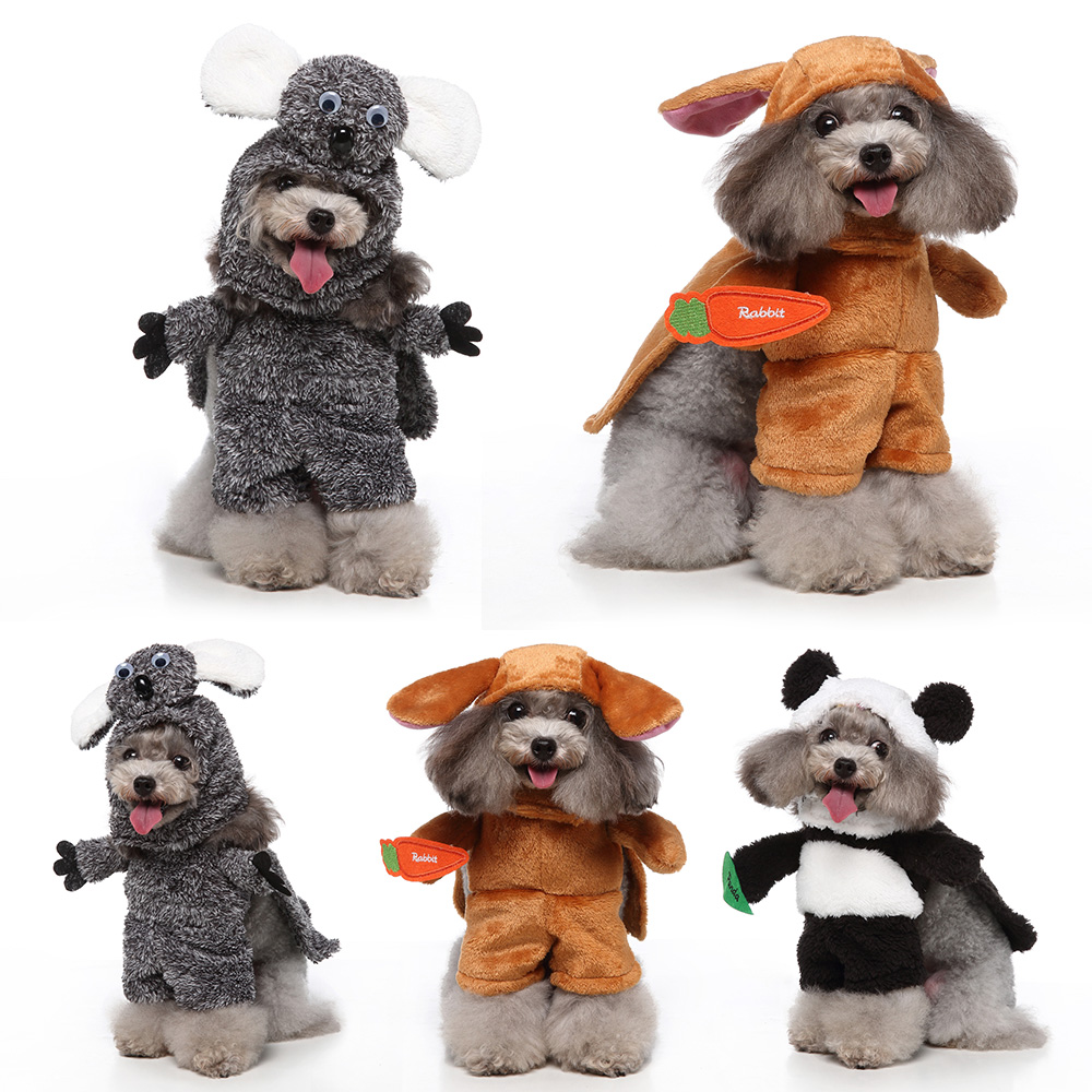 Leuke Panda Kleding Honden Halloween Decor Huisdier Kostuum Hond Kat Grappige Staande Kleding Set Cosplay Kleding Voor Kleine Hond Levert
