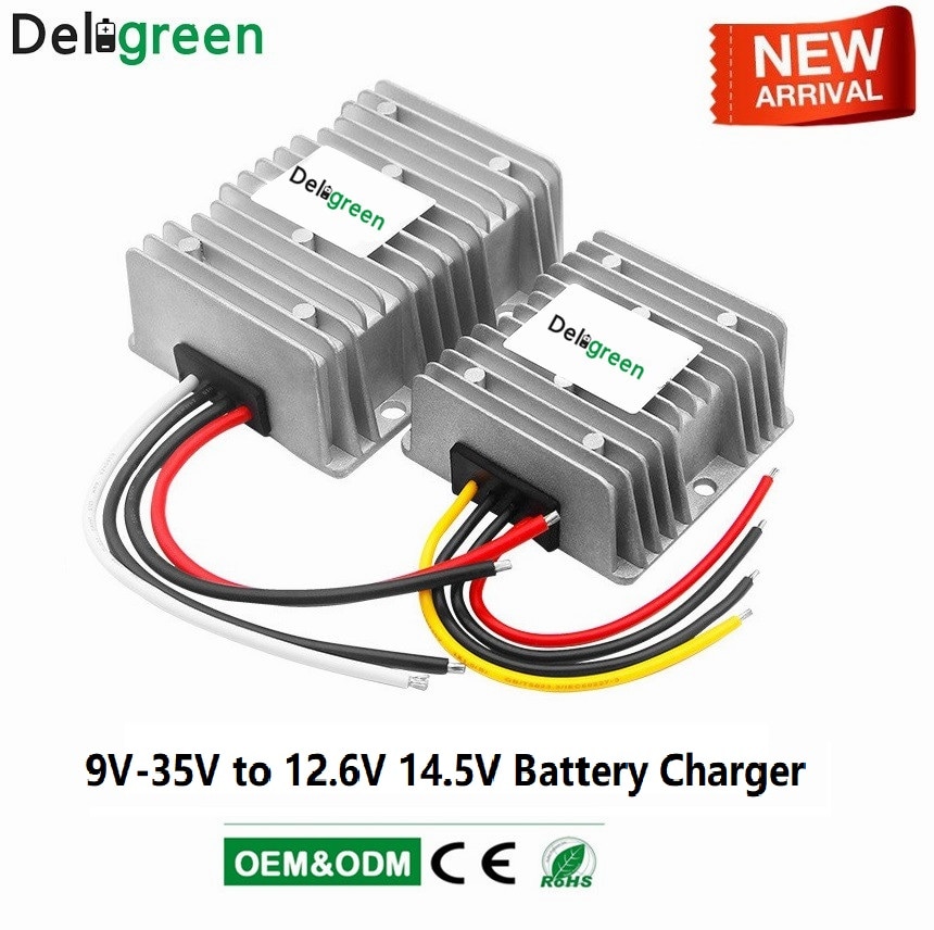 DCDC 9-35v to 12.6v 14.5v constant current 12V ternary lithium storage lithium iron phosphate car power supply battery charger