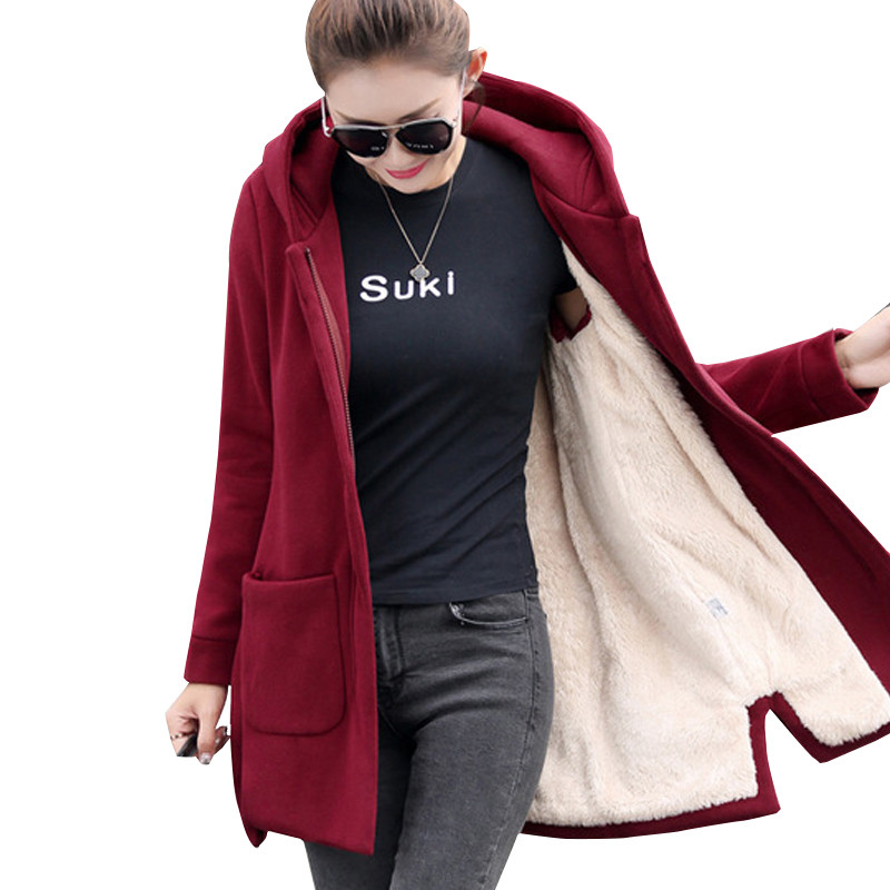RICORIT vrouwen Hooded Wollen Jas Lange Mouwen Jassen Bovenkleding Vrouwelijke Bulk Dunne Hoodies Jassen