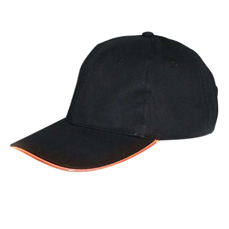 Gorra de béisbol LED para correr, gorra ligera de algodón con visera, ropa para deportes al aire libre con Cierre trasero ajustable: BO