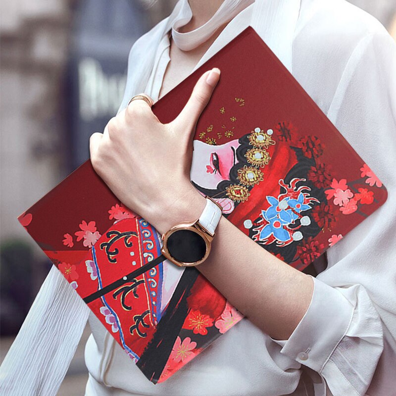 Tablet Case For Samsung Galaxy Note 10.1&#39;&#39; SM-P600 P601 P605 Folding Folio Cover Funda Painted Flip Stand Protective Shell