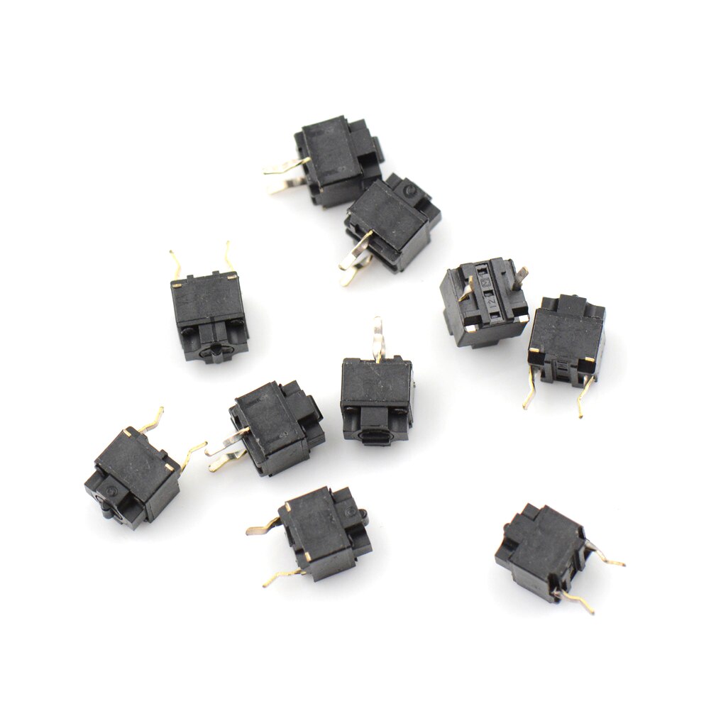 10pcs Muis Micro Switch Tact Switch EVQP0E07K Zwart Vierkant Micro Switch Knop