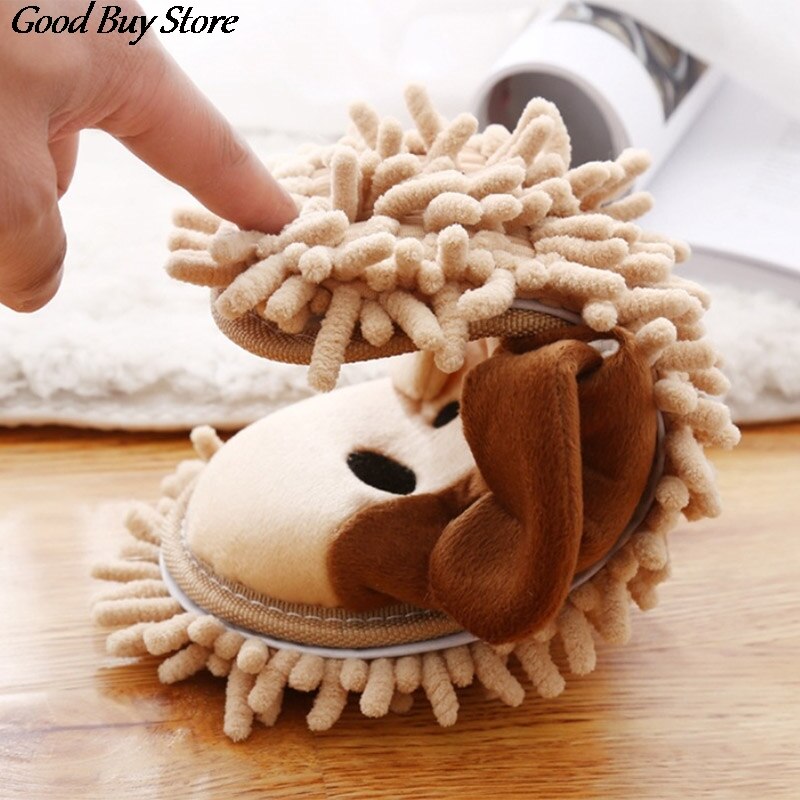 Par de encantadoras Zapatillas de casa para perros, zapatillas Unisex para polvo, mopa, cocina, baño, casa, limpieza de suelo, zapatos para el hogar, bonito limpiador de cachorros cálido