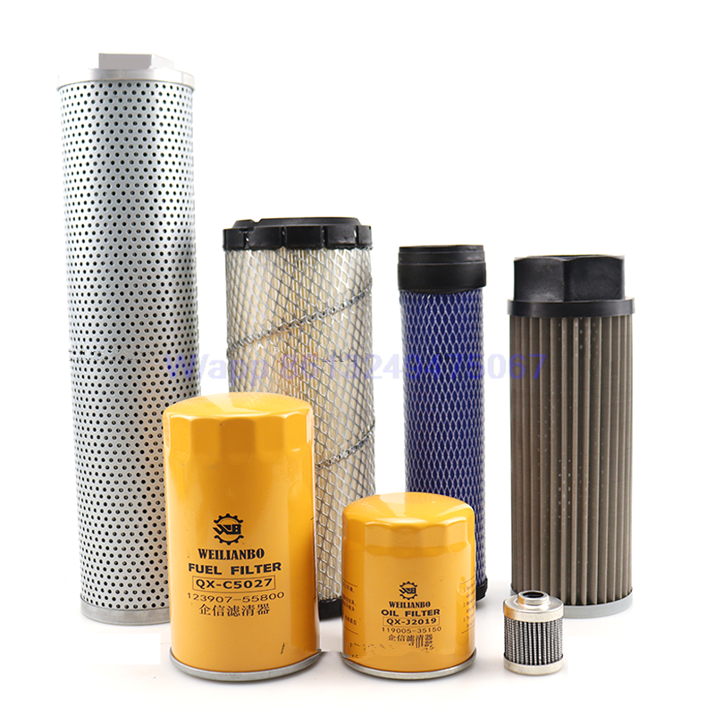 Für xcmg xe35u Bagger öl Diesel- Luftfilter Element Hydrauliköl Einlass Öl rücklauf Filter Element Pilot Filter Element Teile