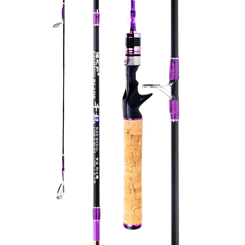 Lure Fishing Rods Trout Carbon Spinning Casting Lure Fishing Rod 2 Sections Ultralight UL Power 1.98M 1.8M 1.68M Fishing Tackle