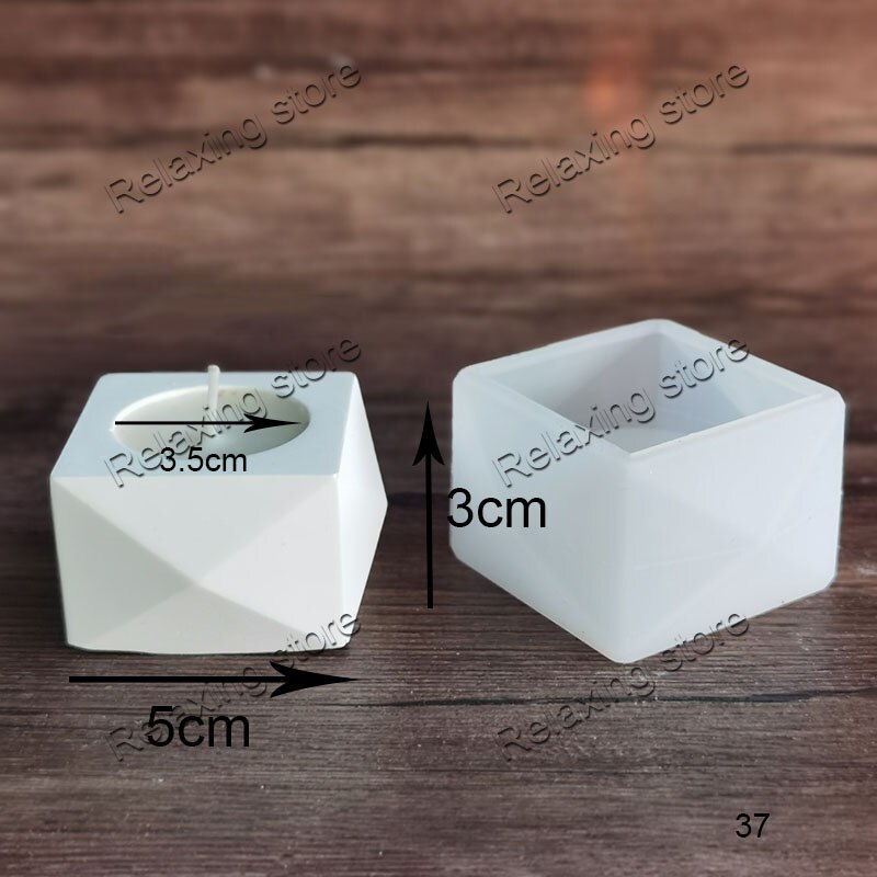 Mini Ronde Cement Klei Kaars Houder Beton Kandelaar Siliconen Mal Onregelmatige Gips Kaars Cup Container Epoxyhars Mal: H
