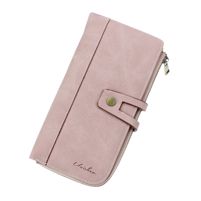 Sólida carteira de embreagem feminina do vintage longo bolsa feminina carteira de telefone feminino marca designer senhoras bolsa moeda bolso titular do cartão