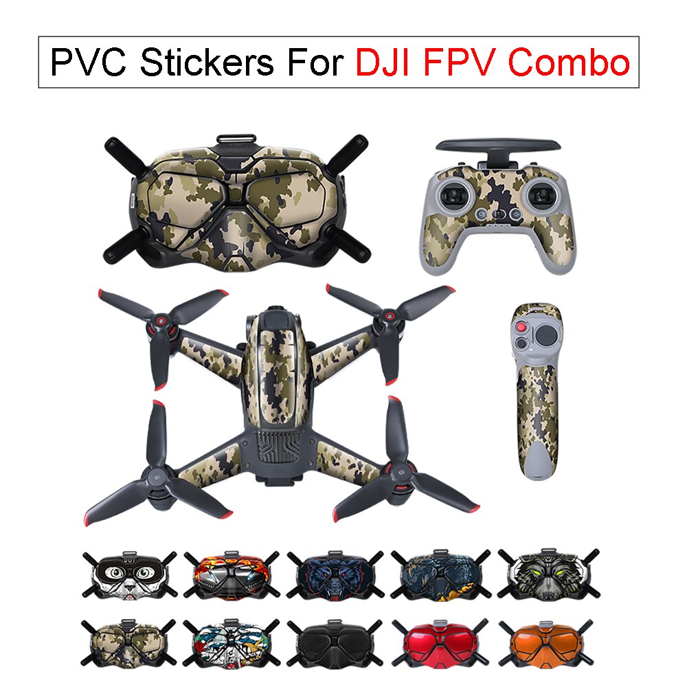 Dji Fpv Combo Behuizing Body Beschermende Stickers Film Skin Cover Verwijderbare Waterdichte Pvc Sticker Voor Dji Fpv Combo