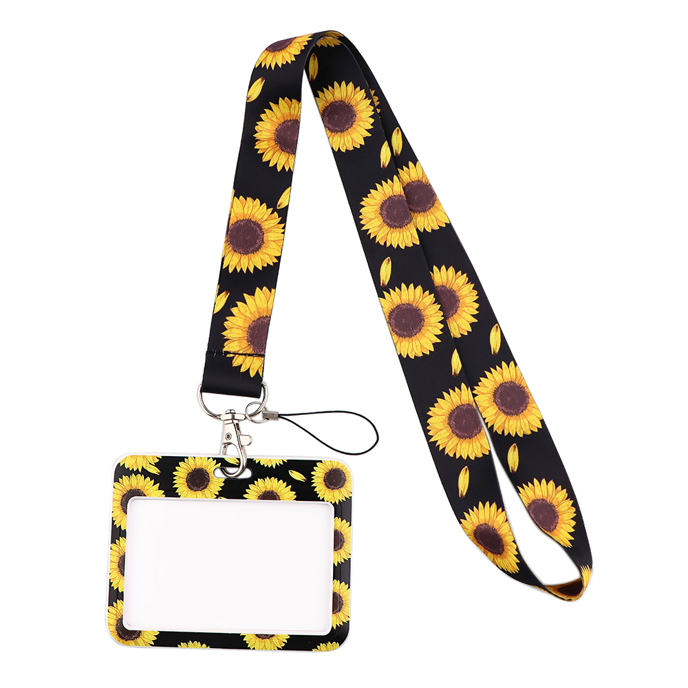 CB896 Kersenbloesems Mode Bloemen Lanyard Credit Card Id Houder Tas Student Vrouwen Bank Bus Visitekaartje Cover Badge: 23