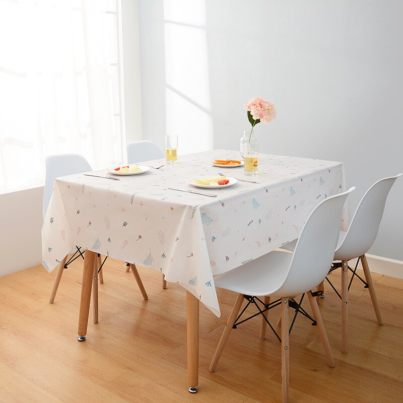 Table Cloth Waterproof Floral Print PVC Tablecloth Oilproof Placemat Tea Table Cloth for Home Restaurant Wedding Dining: C / 137x180cm