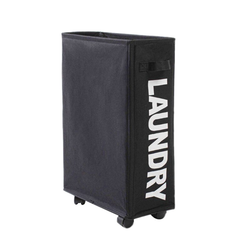 Oxford Laundry Basket With Wheels Multi-Functional Corner Slim Laundry Hamper Dirty Clothes Storage Basket Organizer