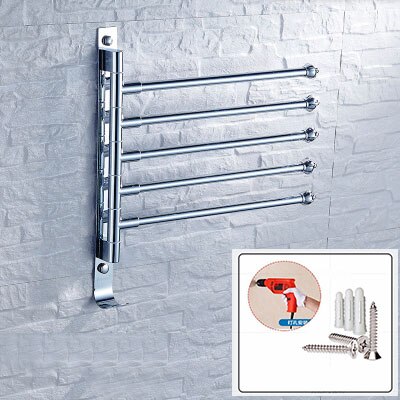 Bathroom Organizer Stainless Steel Container Shelf 360 Degree Rotation Towel Storae Rack Upscale Towel Rack: Bordowy