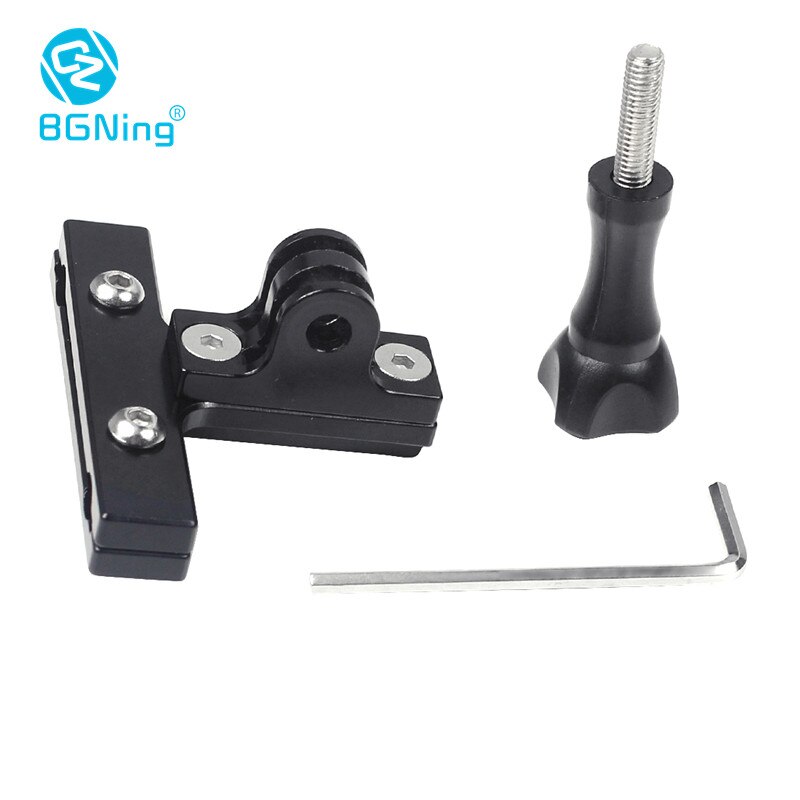 BGNing-riel de bloqueo de asiento de bicicleta, montaje estabilizador de aluminio para GOPRO Max 9 8 7 Insta360, AKASO EK7000 4K, Cámara de Acción