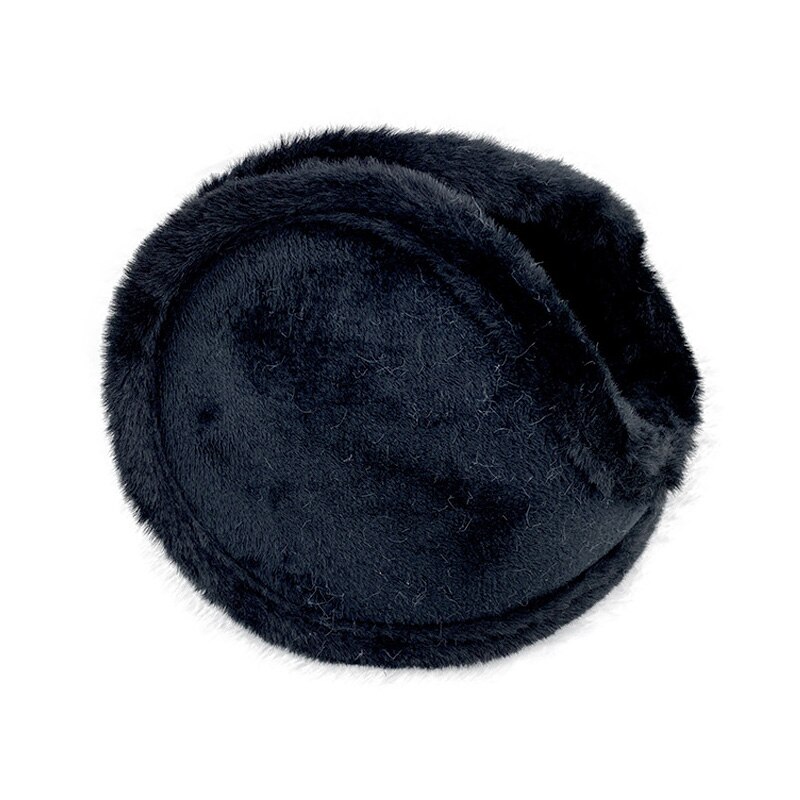 Thicken Fur Earmuffs Men Women Ear Cover Winter Plush Warmer Ear Muff Soft Protector Ear Mask Outdoor Windproof Ear Warmers: Plush-Black
