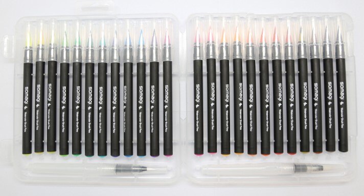 20/24PCS Colors Art Marker Watercolor Brush Pens 3... – Vicedeal