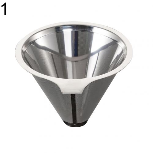 Stainless Steel Reusable Coffee Filter Holder Pour Over Mesh Tea Dripper Cup Coffee Filter Tea Coffee Cup Holder Filter Cup Bar: Without Base