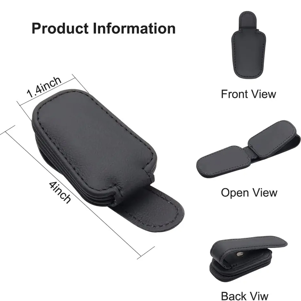 Universal Auto Sonnenbrille Halter Auto Magnetische Leder Clip Karte Ticket Halter Auto Sonnenblende Gläser Box Dekoration Zubehör