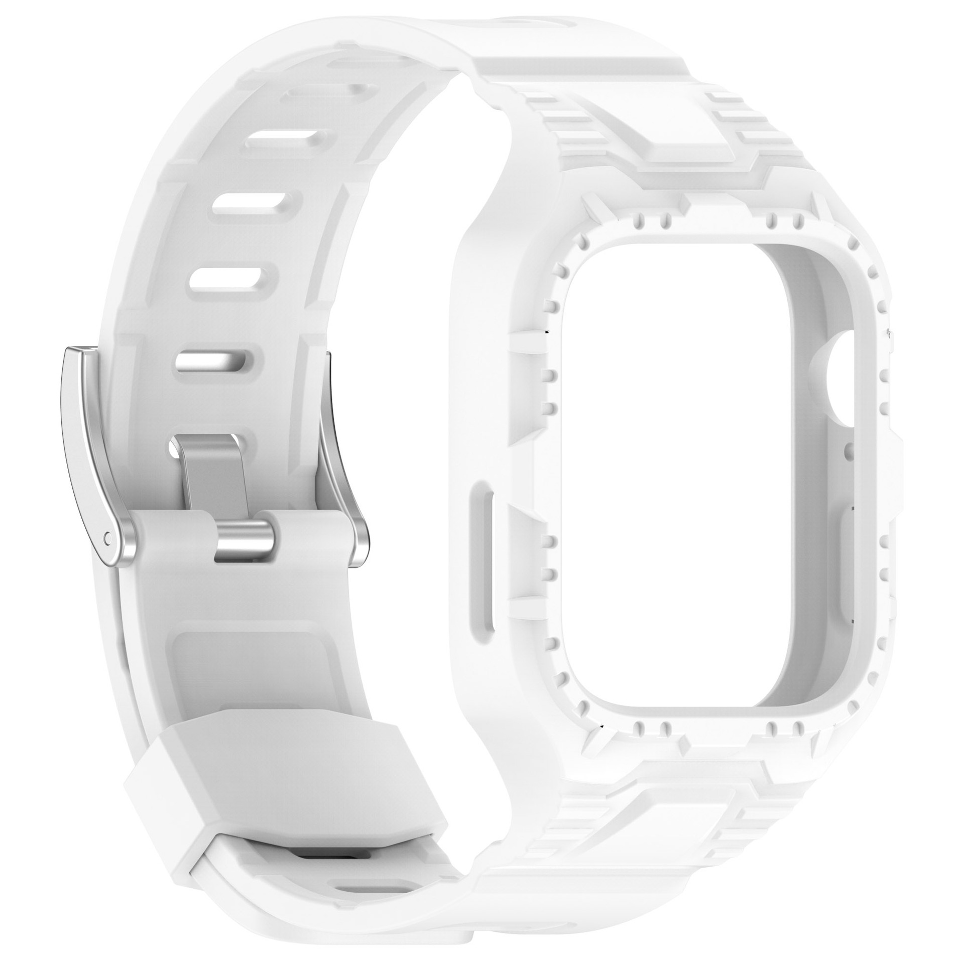 Boîtier + bracelet pour montre HUAWEI fit 3, accessoires de montre intelligente, protecteur d'écran, bracelet de sport correa pour montre HUAWEI fit3: Rose clair blanc