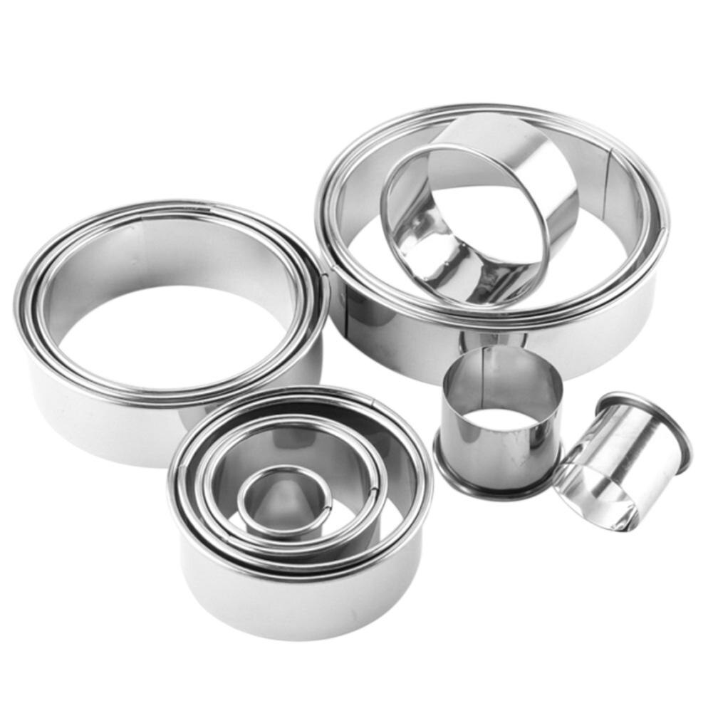 14 stücke Edelstahl Runde Knödel Verpackung Formen einstellen Cutter Hersteller Werkzeuge Kuchen Cookie Gebäck Verpackung Teig Schneiden Werkzeuge