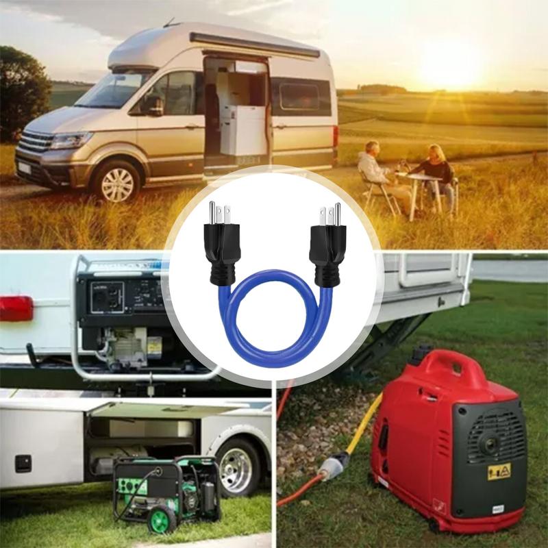 Dubbel mannelijk verlengsnoer, zware elektrische stekkers, 3 stekkers inbegrepen, elektrische benodigdheden voor thuis, commercieel, binnen en buiten