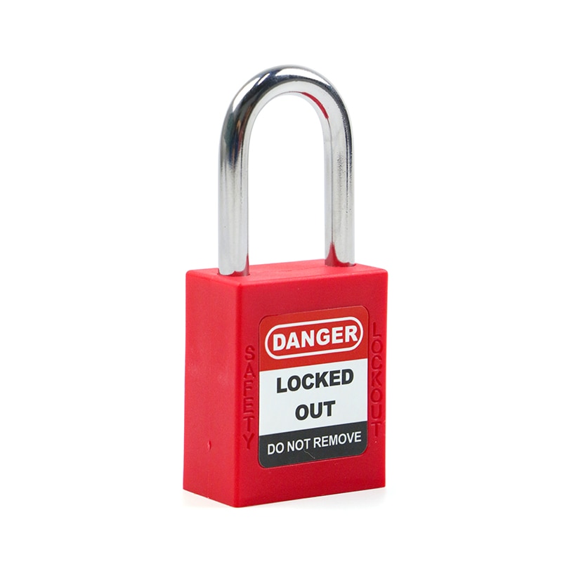 China Lockey Loto Safety Padlock 38mm Steel Nylon Shackle ABS Plastic Body Safe Lock Lockout Tagout