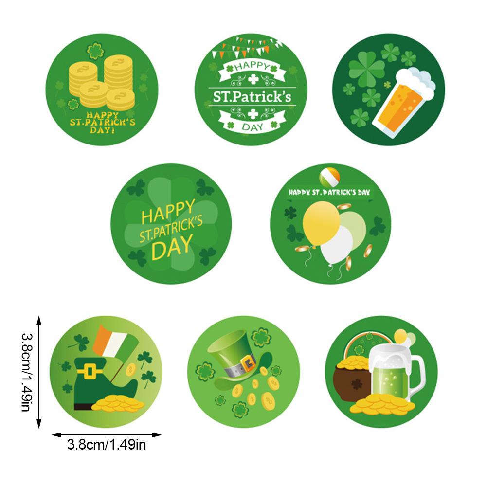 St. Patrick's Day Irish Green Shamrock Decoration Flag Beer Sticker Tattoos Window Clings Decal Green Color for School Home Part