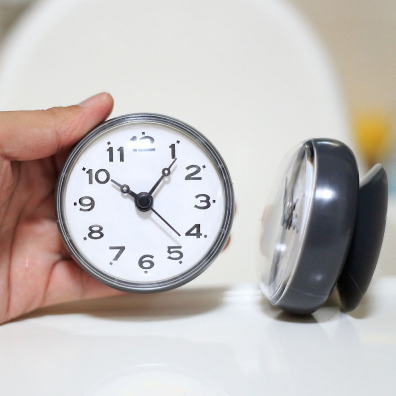Electronic Suction Clock Bathroom Odorless Wall Clock Anti-fog Kitchen Bathroom Cup Clock Wall Mounted Clock Waterproof