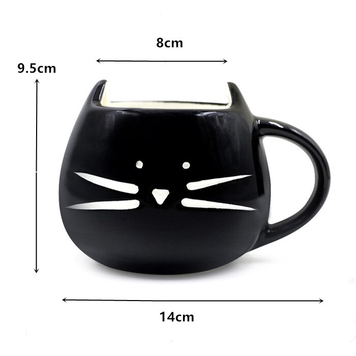 400 Ml Leuke Kat Dier Koffie Melk Mok Creatieve Keramische Kopjes Porselein Thee Mokken Ontbijt Drinkware Leuke Cadeaus