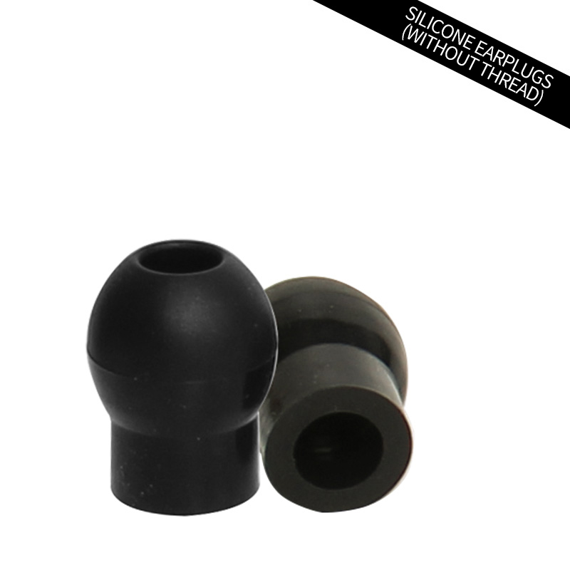 Anillo de fijación de diafragma, accesorios de estetoscopio, silicona, calabaza roscada, tapones suaves para los oídos, , Carent: Black earplugs