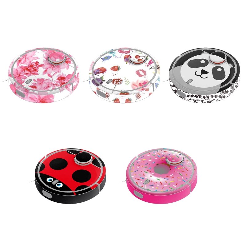 5 stylów szyk Słodki kreskówka naklejki ochronne dla xiaomi robot odkurzacz pyłoszczelne naklejki upiększanie akcesoria L69D