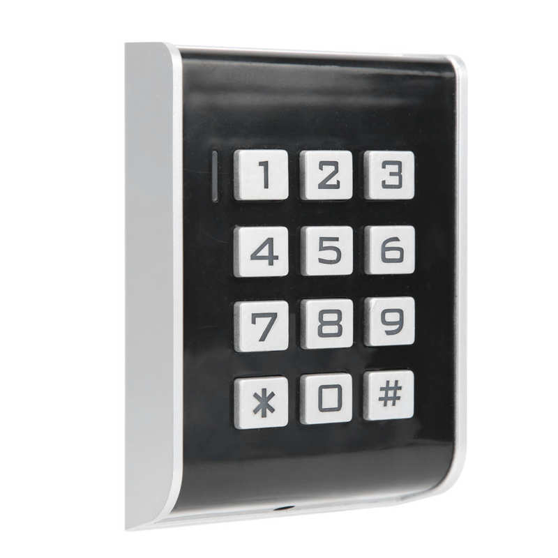 Adgangskontroltastatur adgangskontrol til wiegand 26 kort / adgangskode adgangskontrol maskindørindgangskortlæser med baggrundsbelyst