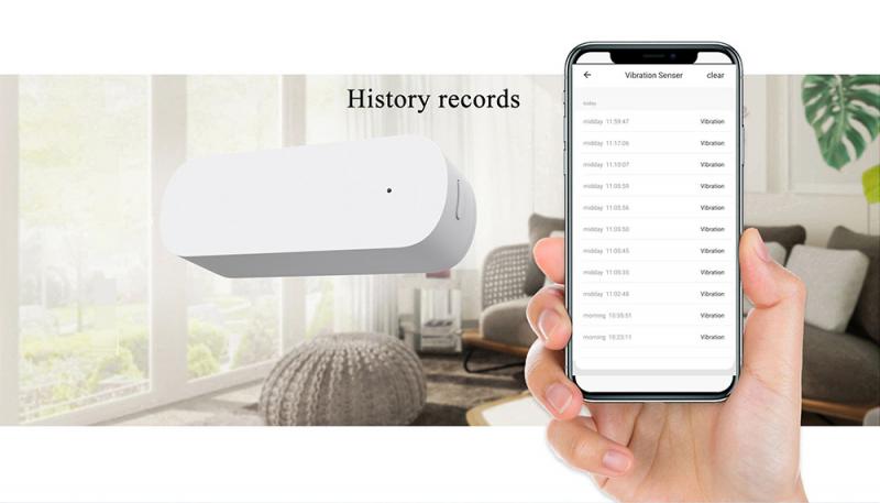 Tuya Zigbee Smart Wiff Vibration Sensor Home Security System Smart Detection Alarm Work With Alexa Google Home Smartlife APP
