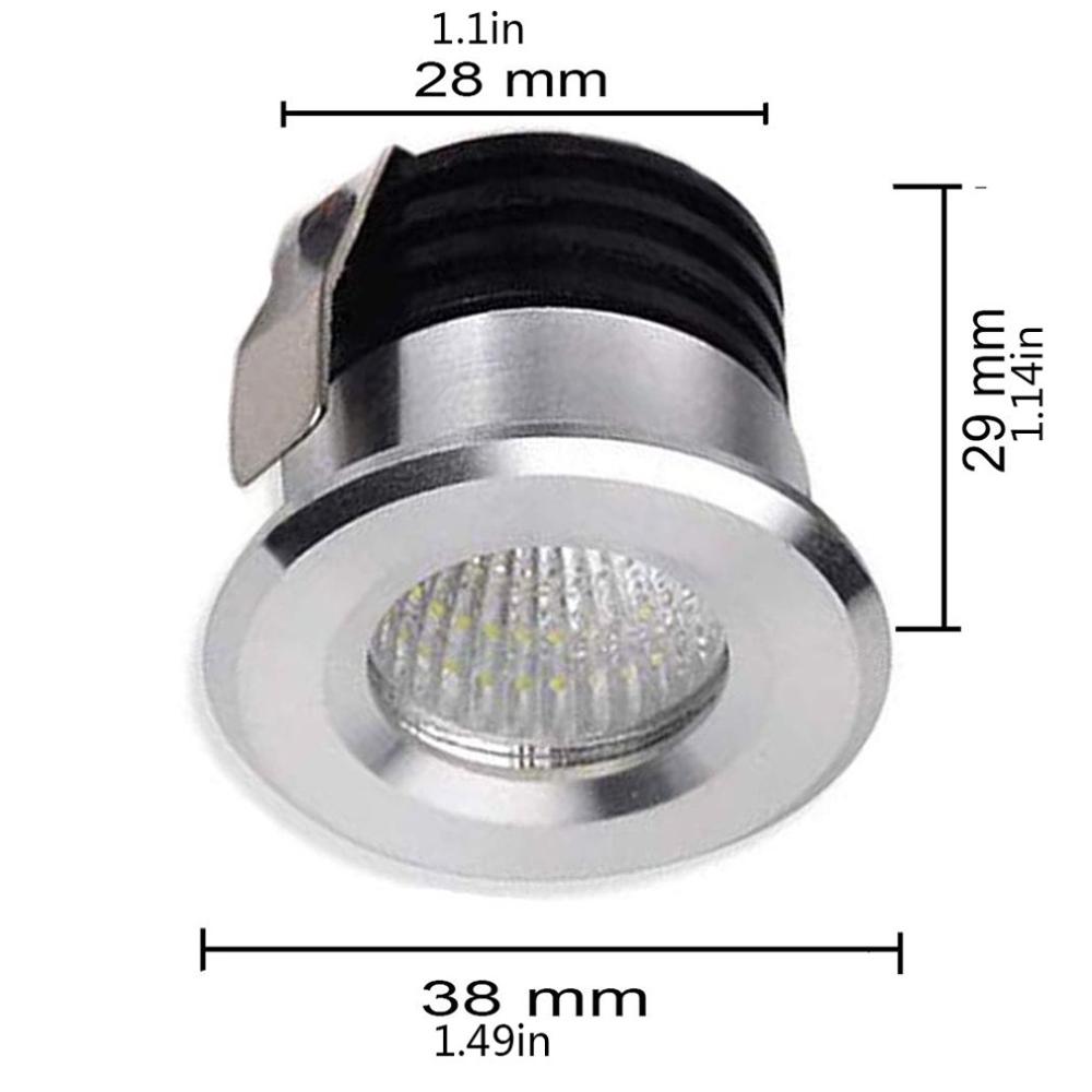 MINI spot LED Ceiling Light Embedded Small Spotlight Showcase Cabinet Miniature Mini Spotlight High Gloss Warm White Light