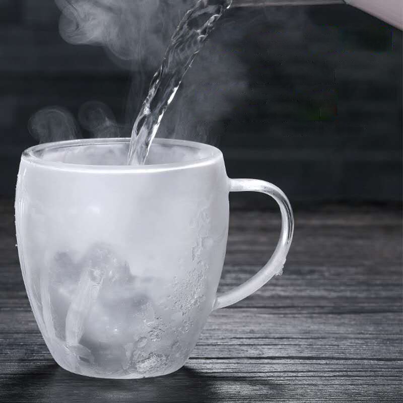 Transparent Glass Coffee Cup Milk Whiskey Tea Beer Double Heat Resistant Cocktail Vodka Wine Mug Drinkware Tumbler Cups