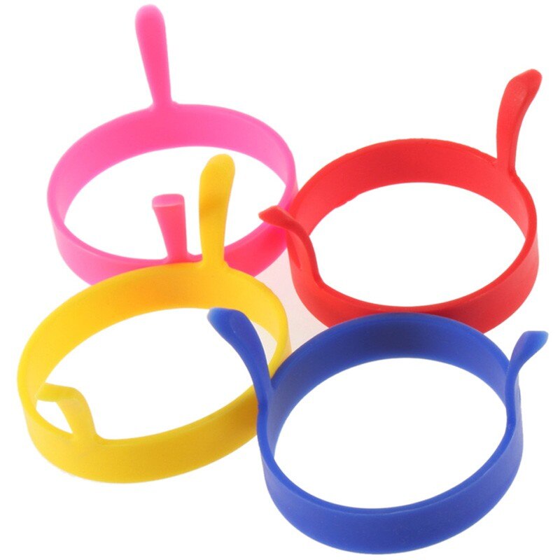 Forma redonda de silicona para freír huevos, tortilla de tortitas para cocina, desayuno, cocinar o freír, molde de temperatura, sartén de resistencia Hi U7A1
