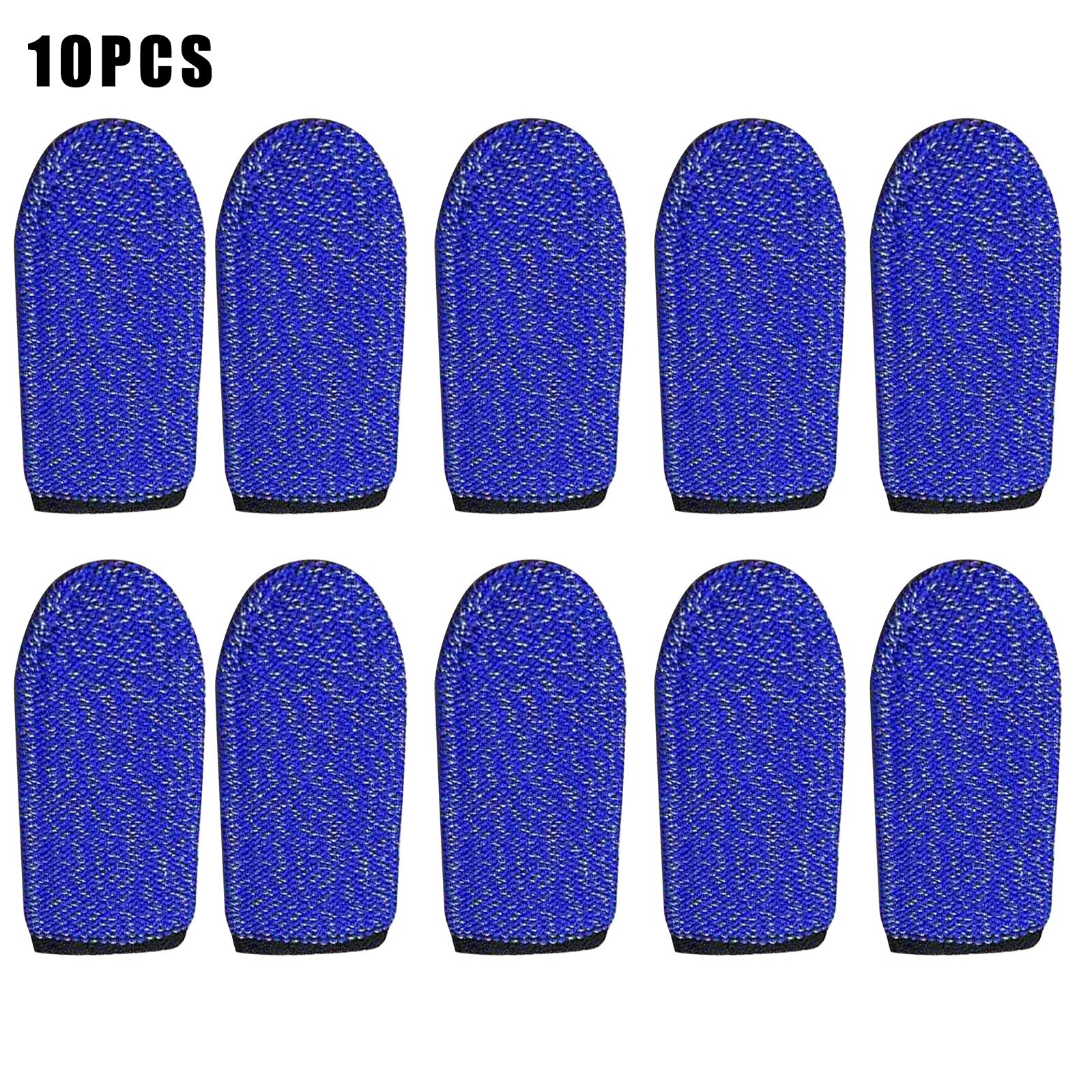 10pcs Mobile Gaming Controller Finger Sleeve Non Slip Sweatproof Touching Screen Finger Cover for Playing Games DU55: Blue