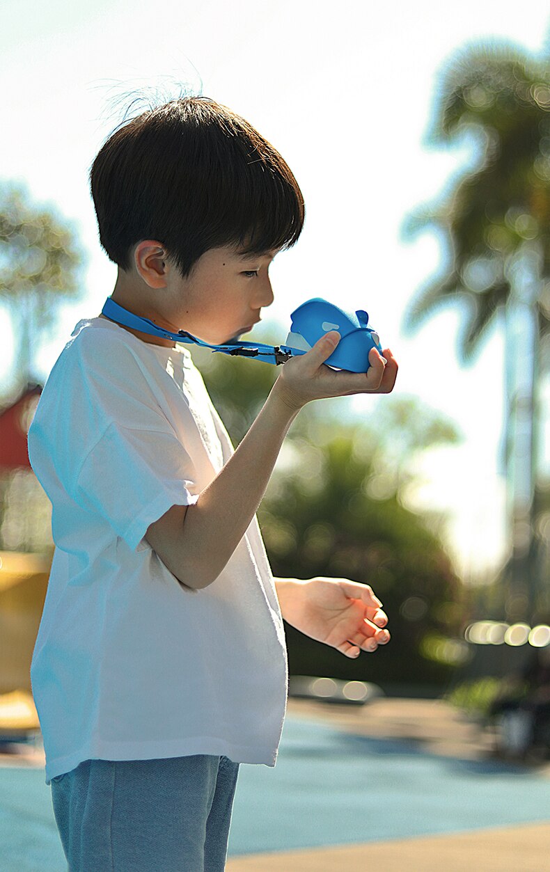 Children hanging neck portable small fan hair dryer mini lazy hanging neck primary school students outdoor pocket electric fan