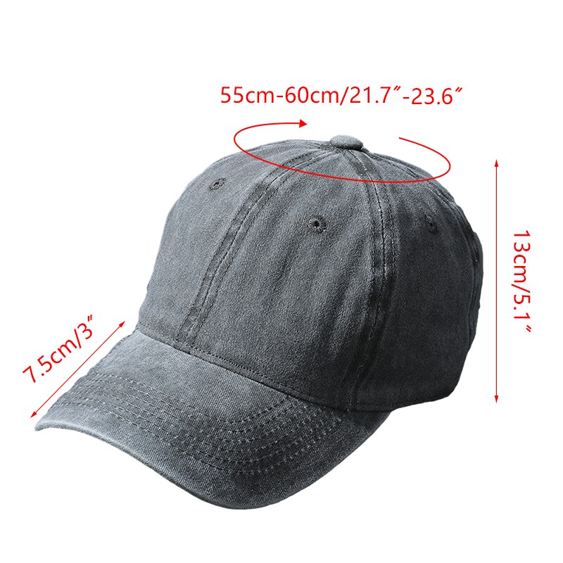 Solid Color Baseball Cap Summer Outdoor Washed Cotton Caps Retro Distressed Hat Adjustable Men&#39;s Baseball Cap Unisex Casual Hats: O