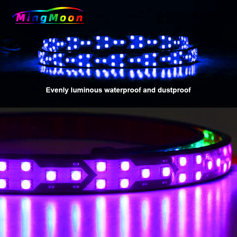 12V-24V Truck Tailgate Running Drving Light Colorful LED Car Rear Warning Light Turn Signal Brake Reverse Backup Tail Lamp Strip