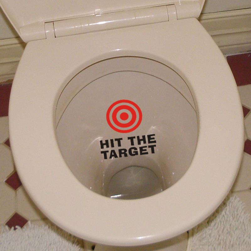 Hit The Target Toilet Stickers Bathroom Decoration Removable Wall Decals Mural Art Poster Vinyl Diy Home Decor Quotes: A