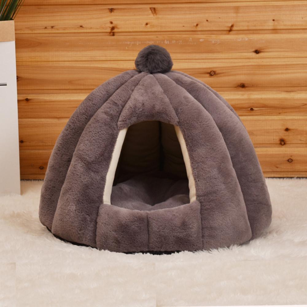 50% Sales! Round Kennel Semi-closed Cat Sleep Winter Mat Small Medium-sized Dogs Pet Nest