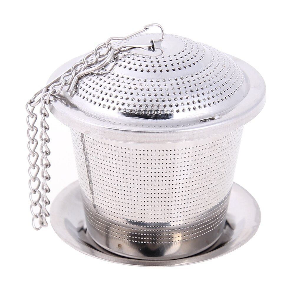 Rustfritt stål krydder te sil gjenbrukbar løs te blad krydder sil mesh infusjon te ball filter drikking te tilbehør: 02 5 x 5cm