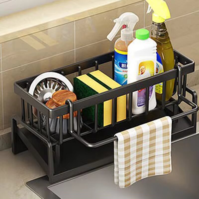 Sink drain sponge holder sink basket brush holder dishcloth hanger soap holder sink stopper holder kitchen sponge holder: light green