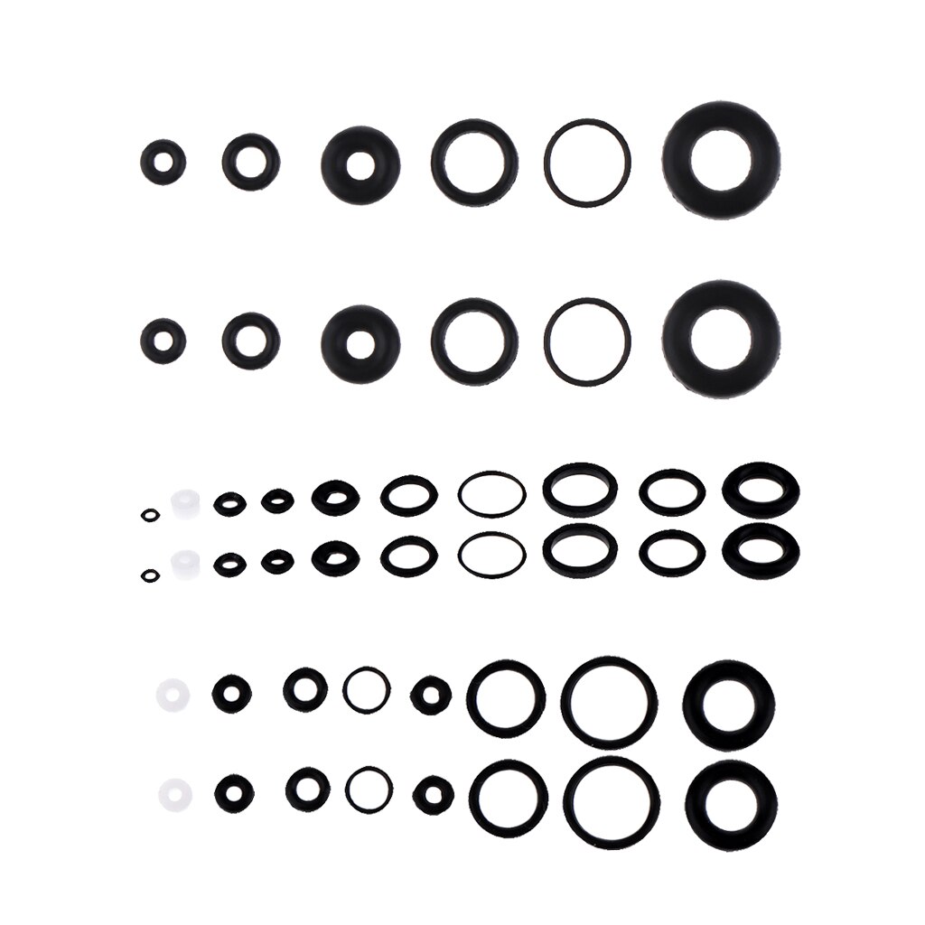 6 set svarta o-gummitätningar lämpliga för airbrush invändig tätning