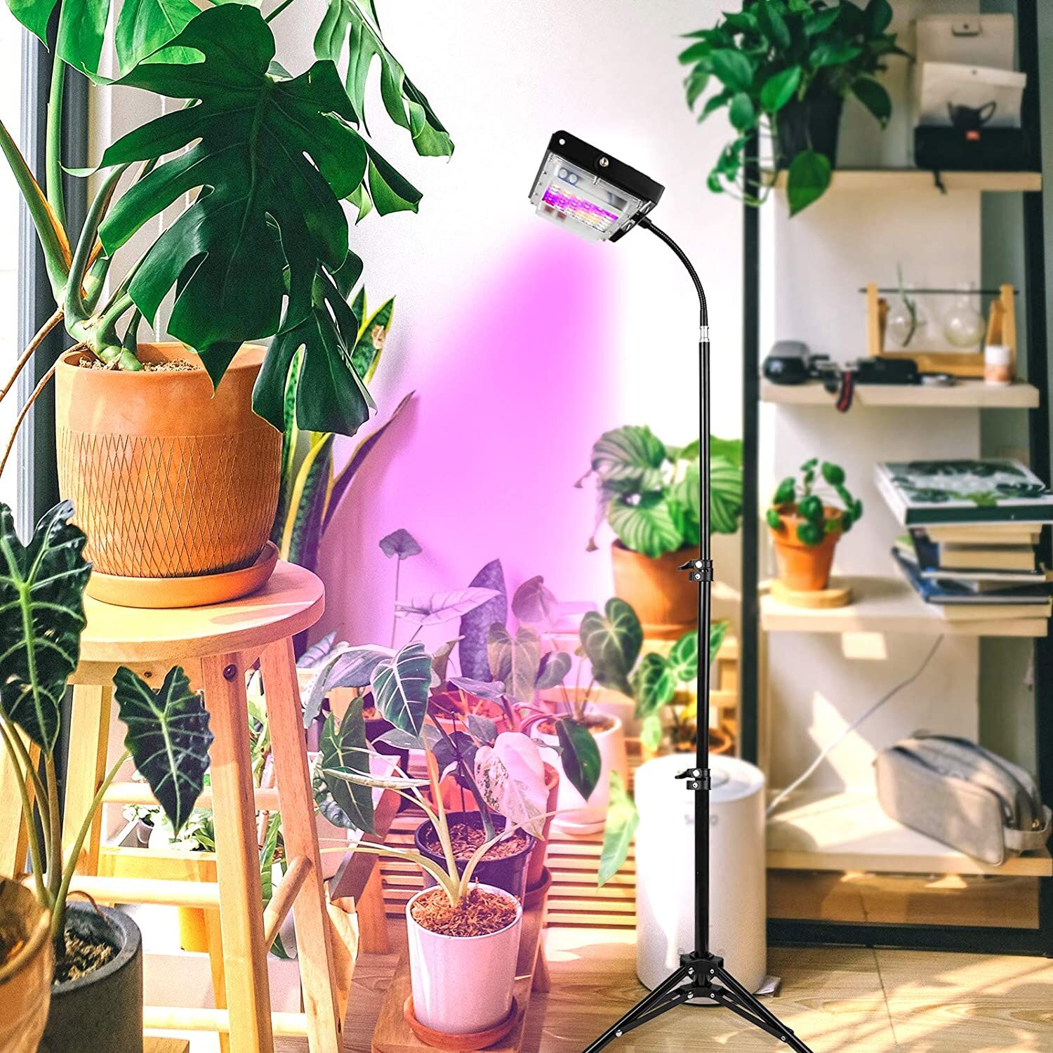 Lbw full spectrum 150w led gulvplante lys til indendørs planter med tænd/sluk -kontakt