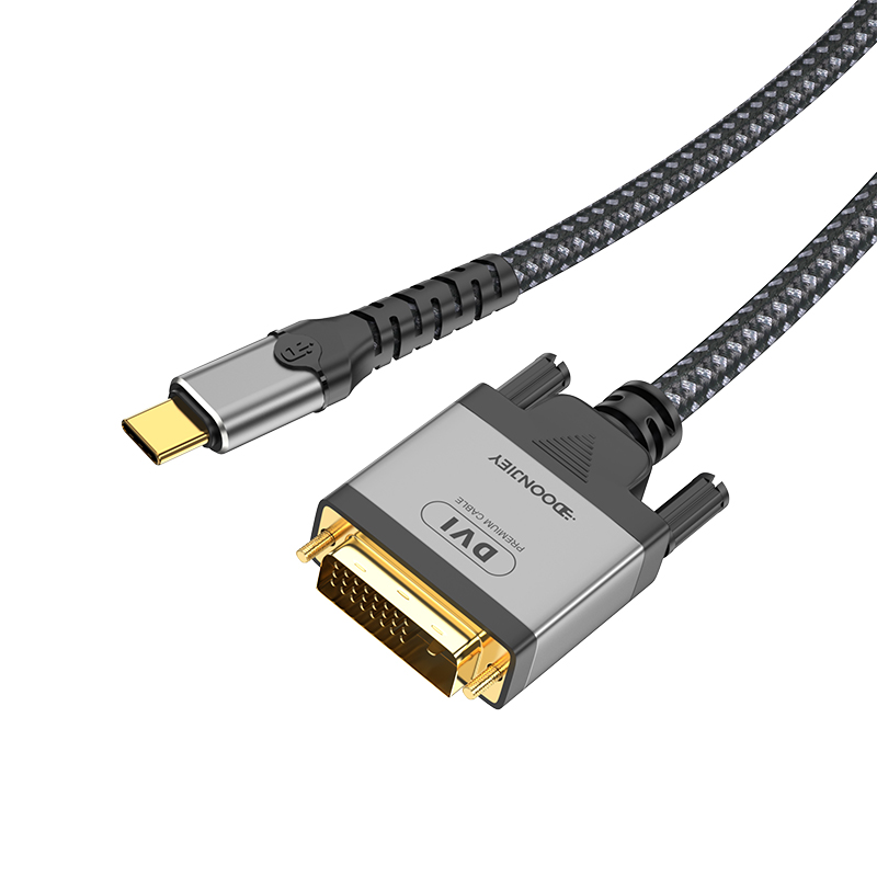 4k cablu adaptor usb c la dvi tip-c la dvi (24+1)  cablu convertor mascul-mascul cablu adaptor pentru tv monitor proiector macbook
