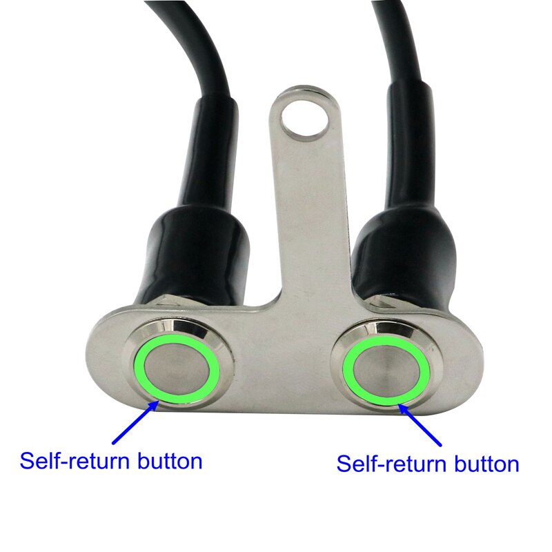 MotoLovee Edelstahl LED Motorrad Schalter AUF-aus Lenker Einstellbare Halterung Wasserdichte Schalter Geschmack DC12V Nebel Licht: B1