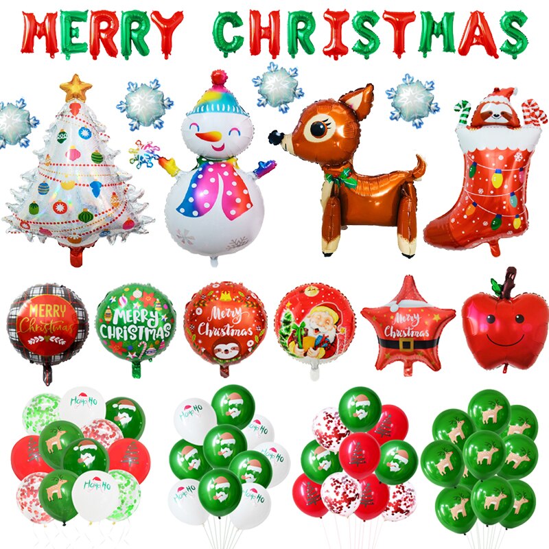 God jul ballonger jultomten snögubbe träd år jul ballonger fest dekoration ballonger