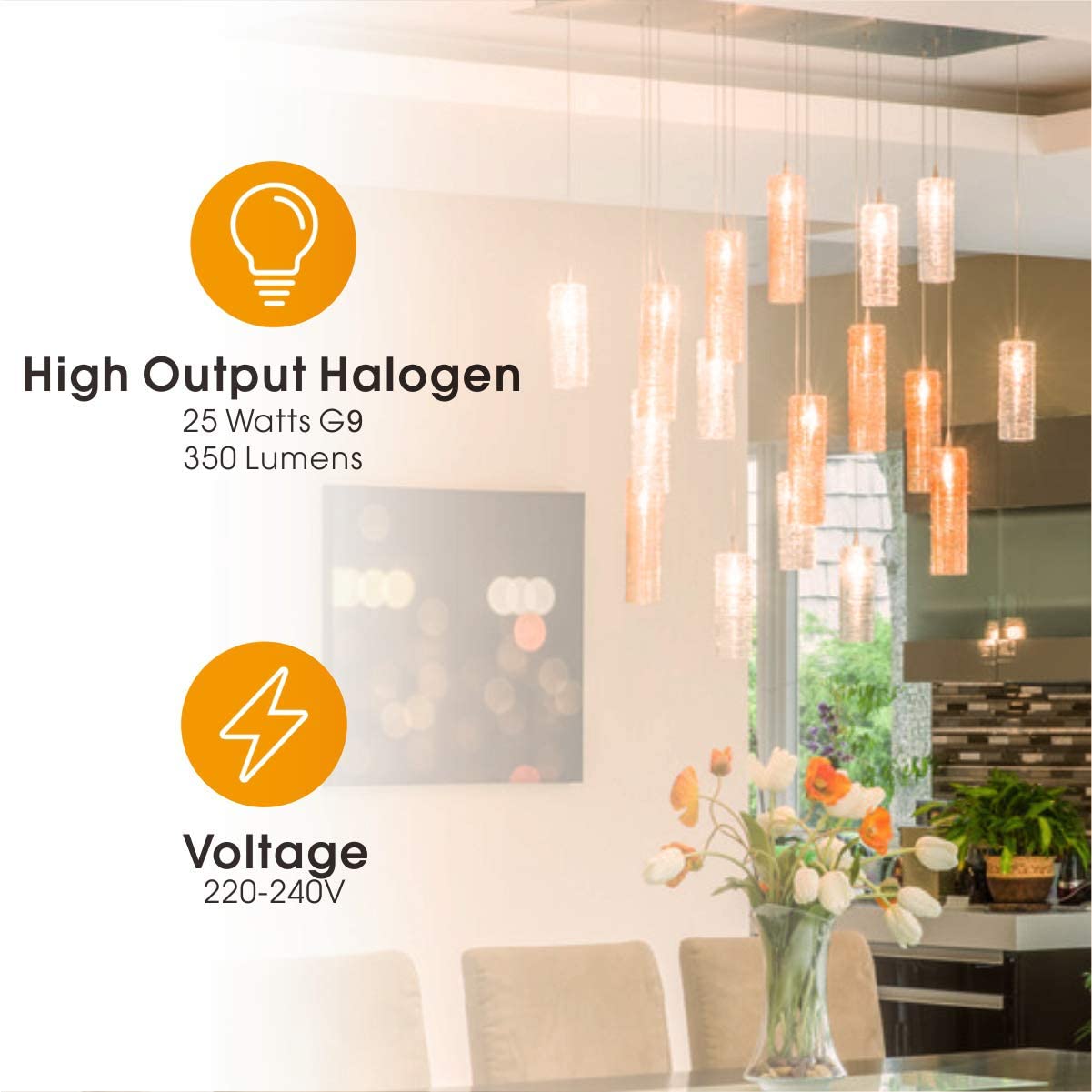 10Pcs G9 Halogeen Lamp 2800K 220V 25W / 40W / 60W Capsule Led Lamp lamp Geplaatst Kralen Kristallen Lamp